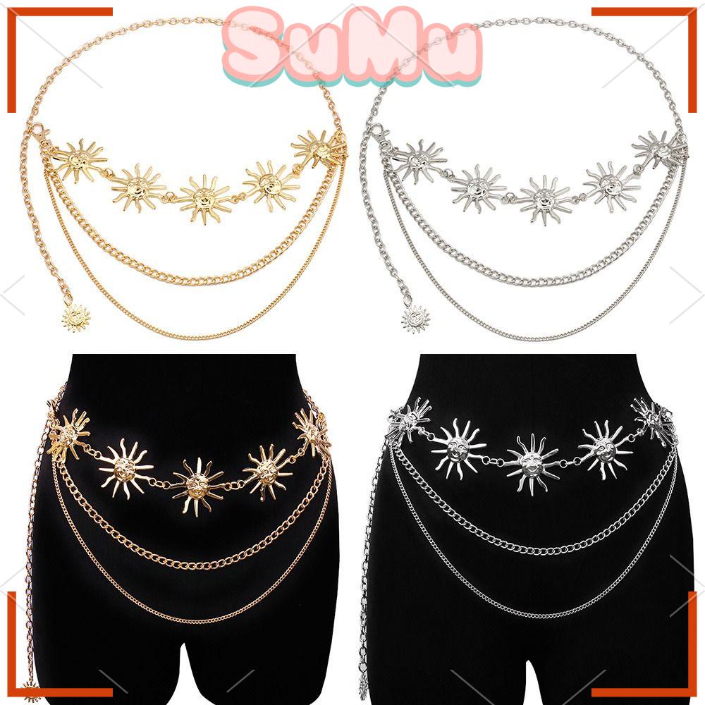 SUMU Thắt Lưng Dây Xích Bằng Kim Loại Phong Cách Hiphop Thời Trang