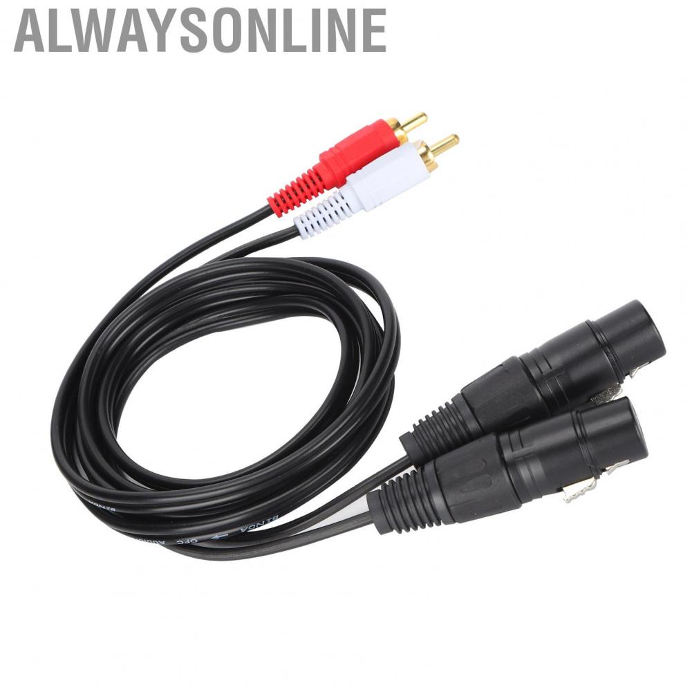 Alwaysonline 1.5M Dual XLR Female To Cable Microphone Speaker DVD Cord Wir ZIN