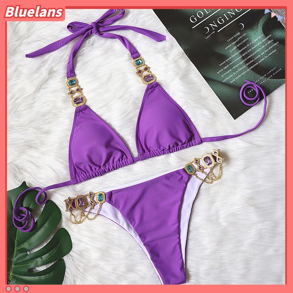 Bộ Đồ Bơi 2 Mảnh Màu Sắc Thời Trang Quyến Rũ Cho Nữ