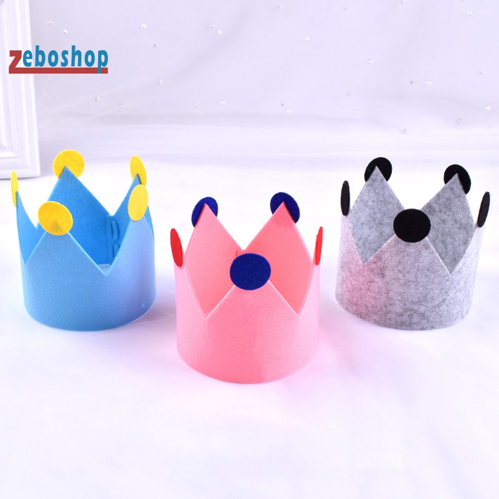 Mũ Hình Vương Miện Handmade Thoải Mái Chống Mài Mòn Trang Trí Tiệc Sinh Nhật Cho Bé