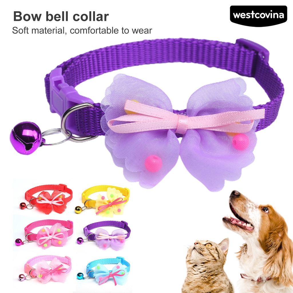 [COD]♞Vòng Cổ Gắn Chuông Màu Trơn Dễ Thương Dành Cho Thú Cưng