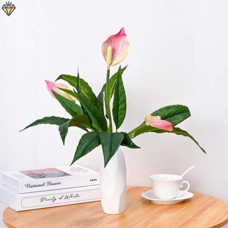 Chậu Cây Cọ Giả Bằng Nhựa Màu Trắng / Hồng / Xanh Lá Dùng Trang Trí Nhà Cửa / Khách Sạn / Tiệc Cưới