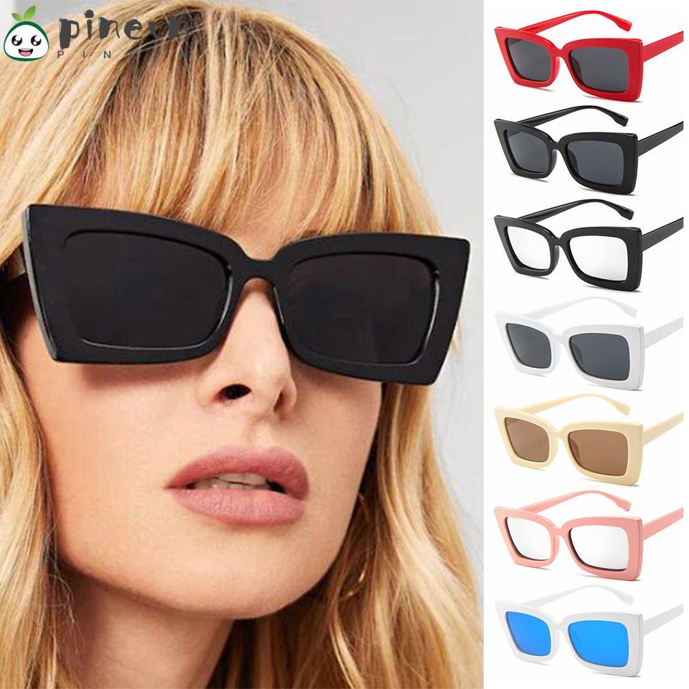 PINEVN Kính Mát Gọng Vuông Phong Cách Retro Thời Trang Cho Nam Nữ