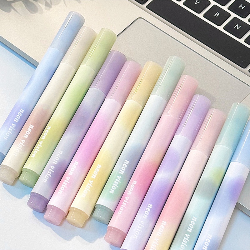 Bộ Bút Đánh Dấu Màu Sắc Gradient Cỡ Lớn Độc Đáo Trang Trí Sổ Tay DIY