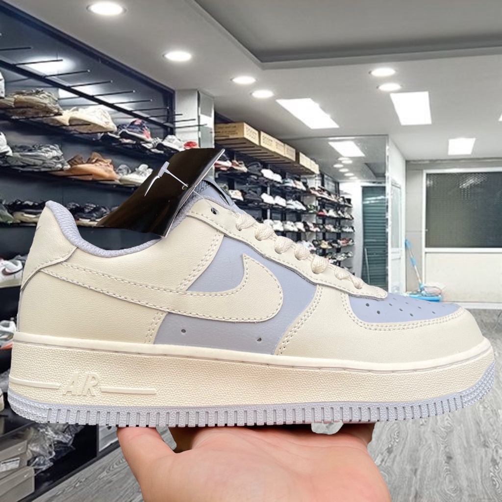 Giày Thể Thao AF1 Nam Nữ Full Box, Giày Sneaker AF1 Tím Khoai Môn Xanh Trắng Hàng Cao Cấp