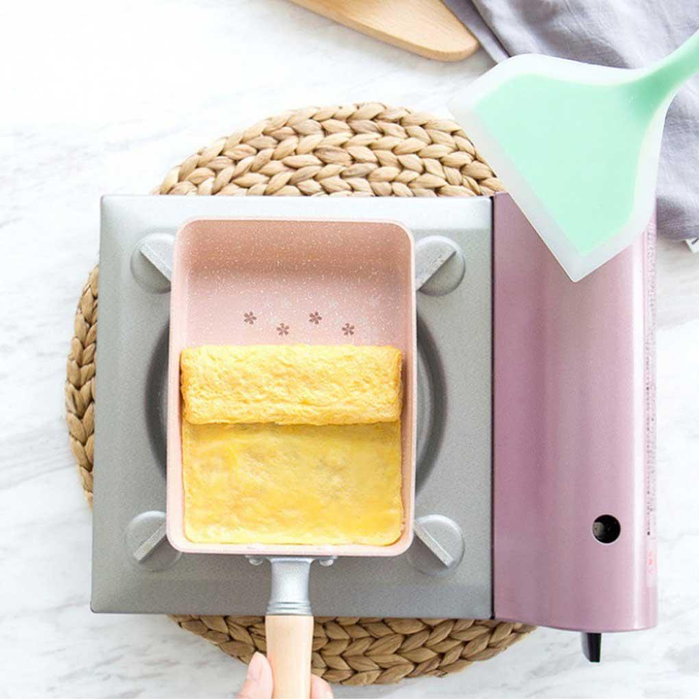 Chảo Chiên Trứng Tamagoyaki Nhật Bản Không Dính Có Tay Cầm Cho Nhà Bếp