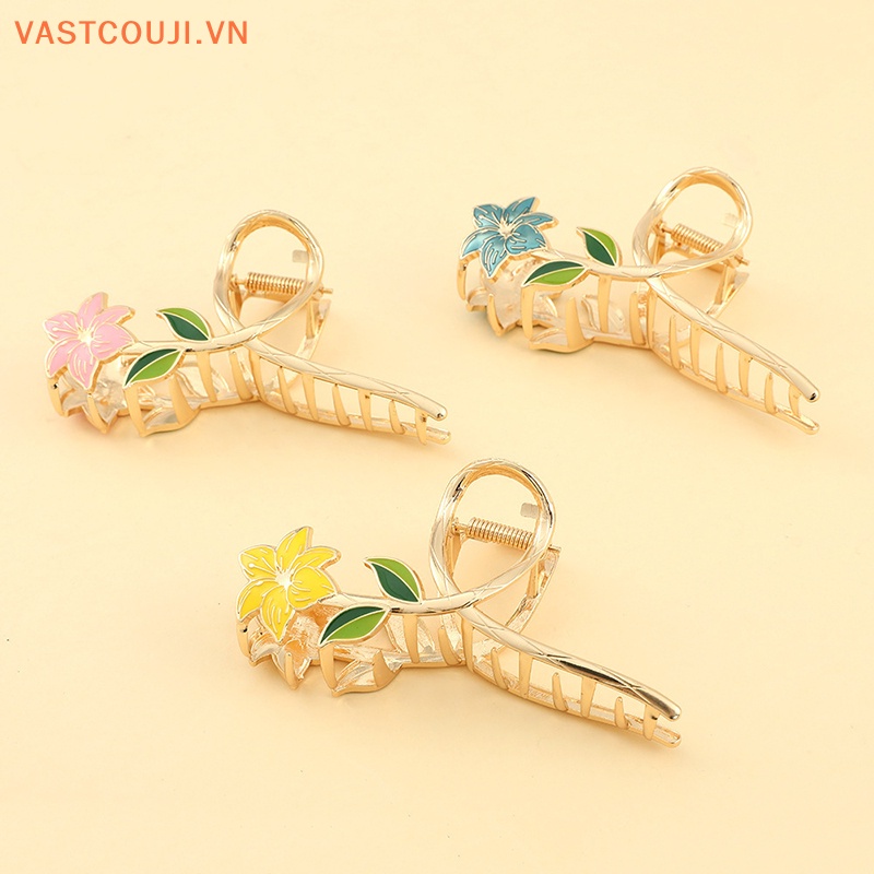 Kẹp Tóc Kim Loại Hình Hoa Lily / Cá Mập Thời Trang Cho Nữ