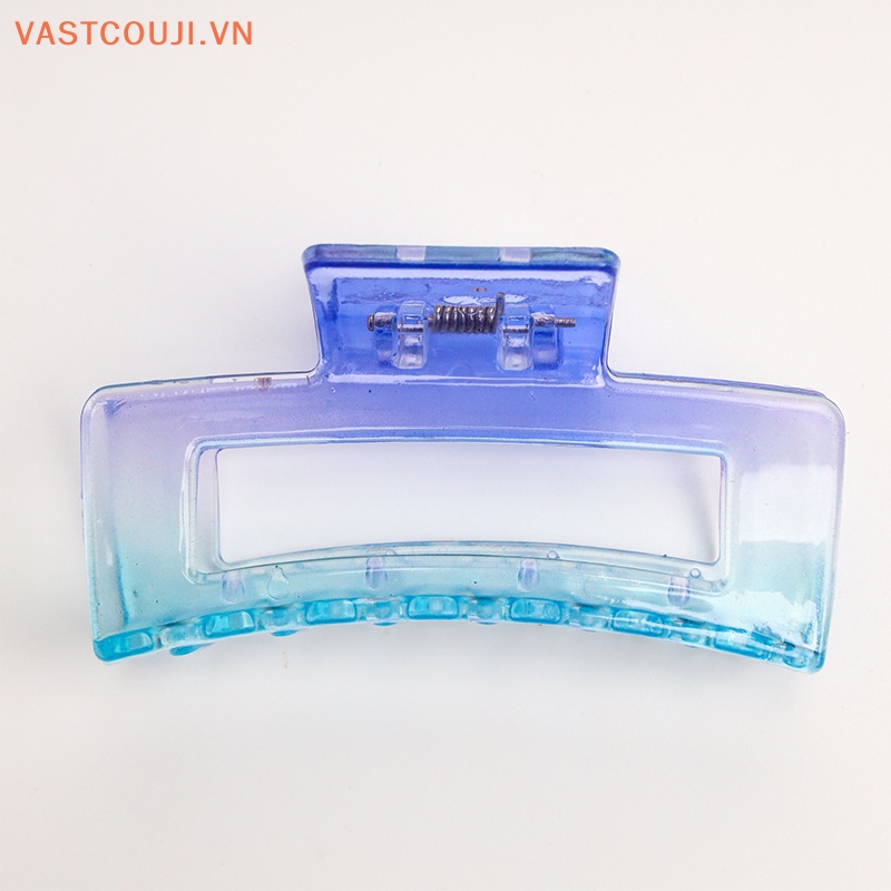 Kẹp Tóc Càng Cua Bằng Nhựa Trong Suốt Màu Gradient Phong Cách Hàn Quốc