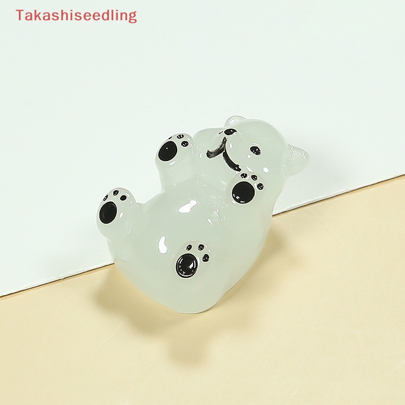 Bộ 2 Đồ trang trí Gấu Bắc Cực Hoạt Hình Mini Dạ Quang Trang Trí Tiểu Cảnh