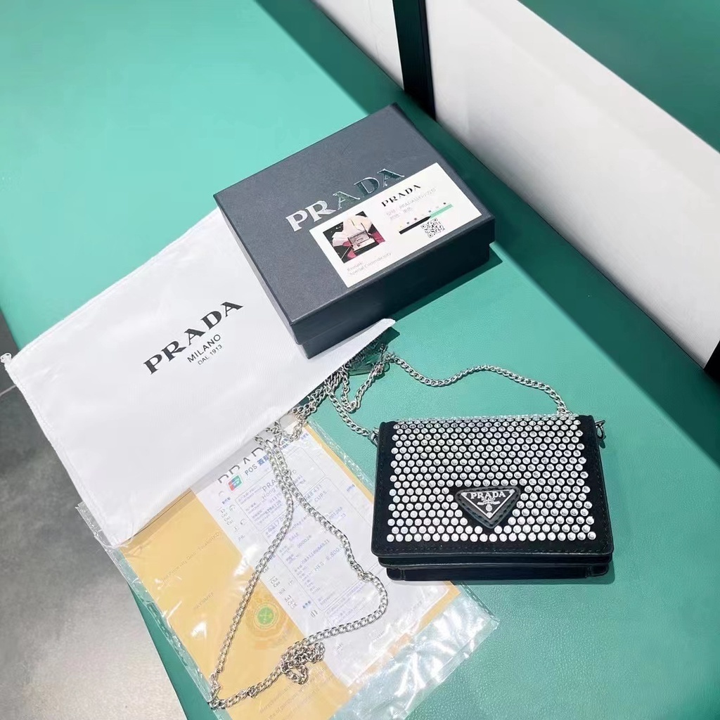 Túi Xách Prada Đeo Chéo Da PU Dáng Vuông Nhỏ Thời Trang Cho Nữ