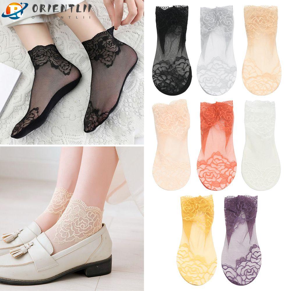 ORIENTLII Đôi Tất Ren Chống Trượt Thiết Kế Mới Thời Trang Dành Cho Mùa Xuân Hè