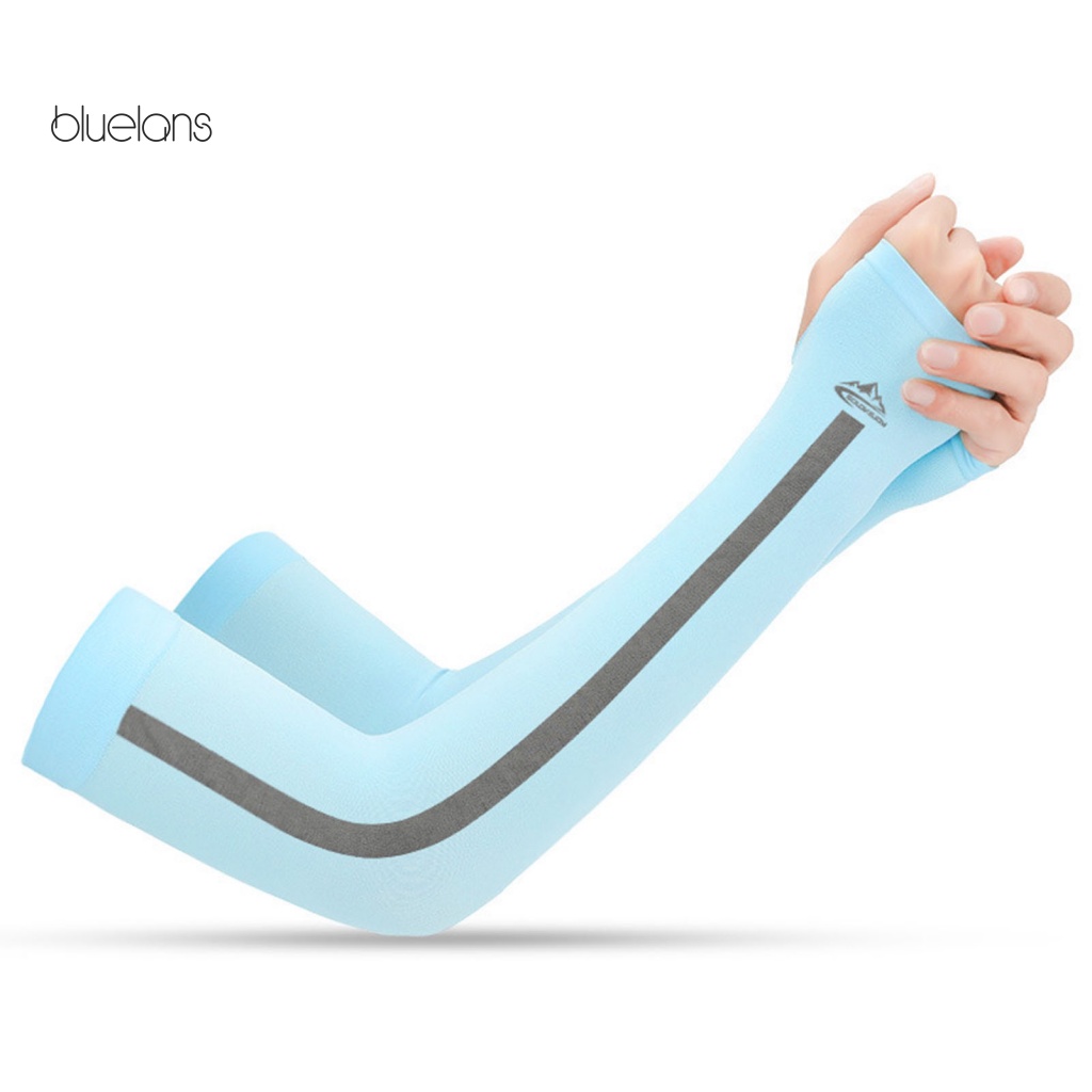 1 Cặp Ống Tay Áo Unisex Co Giãn Cao Chống Tia UV Chống Ẩm Bảo Vệ Khi Hoạt Động Ngoài Trời