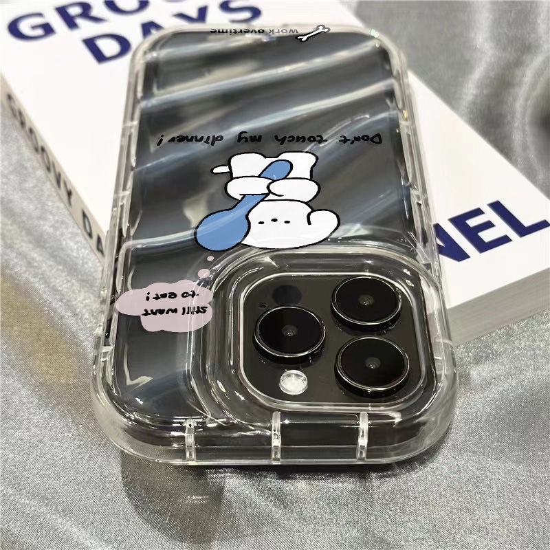 Ốp Điện Thoại Dẻo Trong Suốt Họa Tiết Chú Chó Trắng Dễ Thương Cho iPhone14promaxsins 1312 / 811 / xrplus / Apple 7 ZYOI