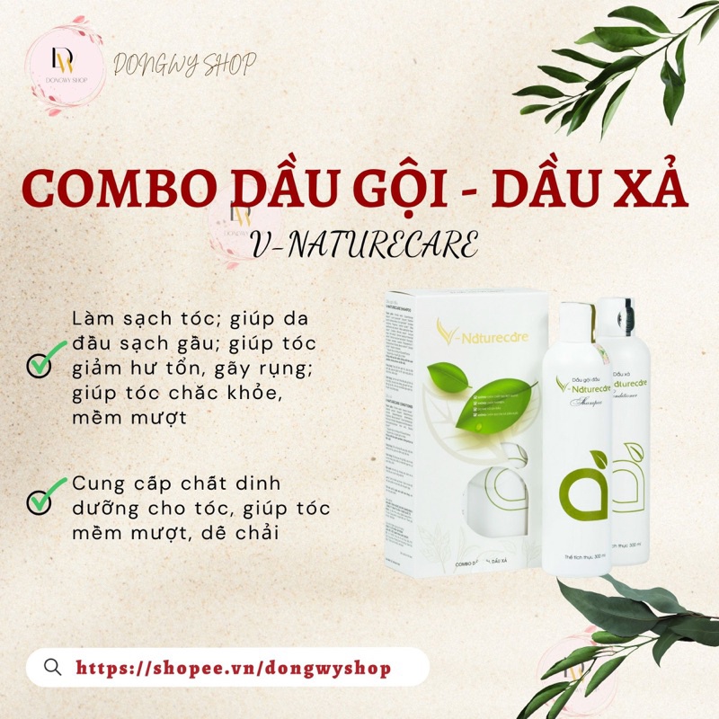 Combo dầu gội/xả V-naturecare Organic