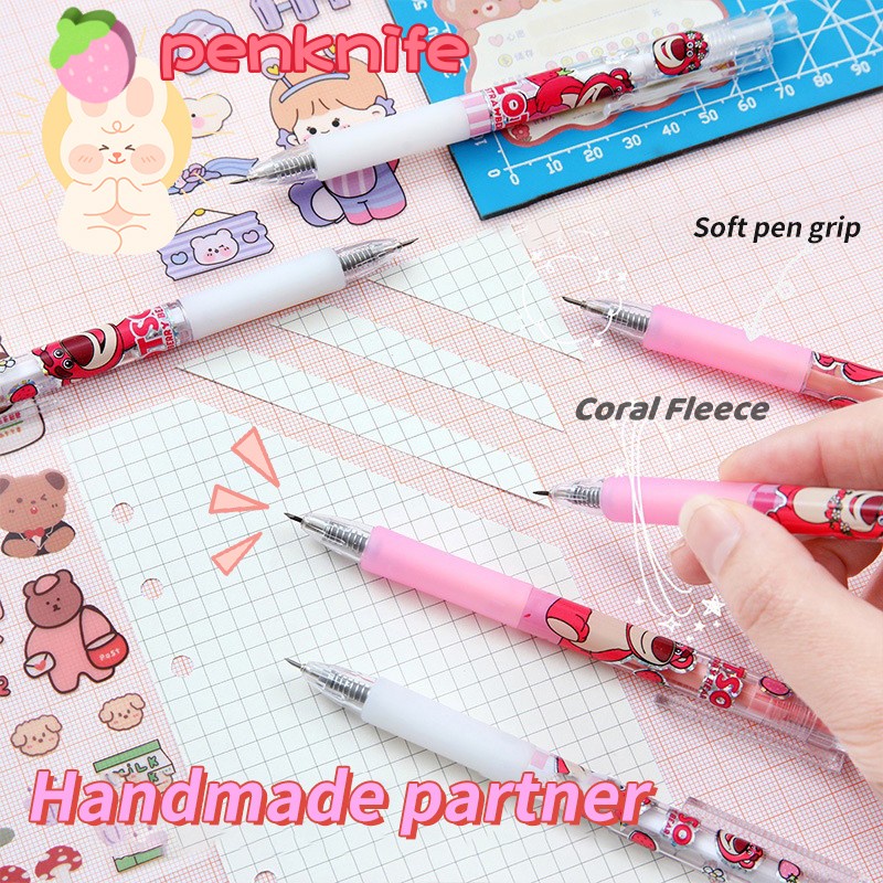 Bút Dao Họa Tiết Gấu Dâu Tây Hoạt Hình Dễ Thương