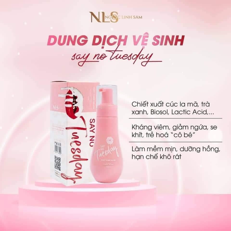 (Mới 2023) Combo Dung Dịch Vệ Sinh SAYNO TUESDAY & Nước Hoa Xịt, Serum dưỡng ANTI TUESDAY NLS Cho "Cô Bé" Thơm Hồng