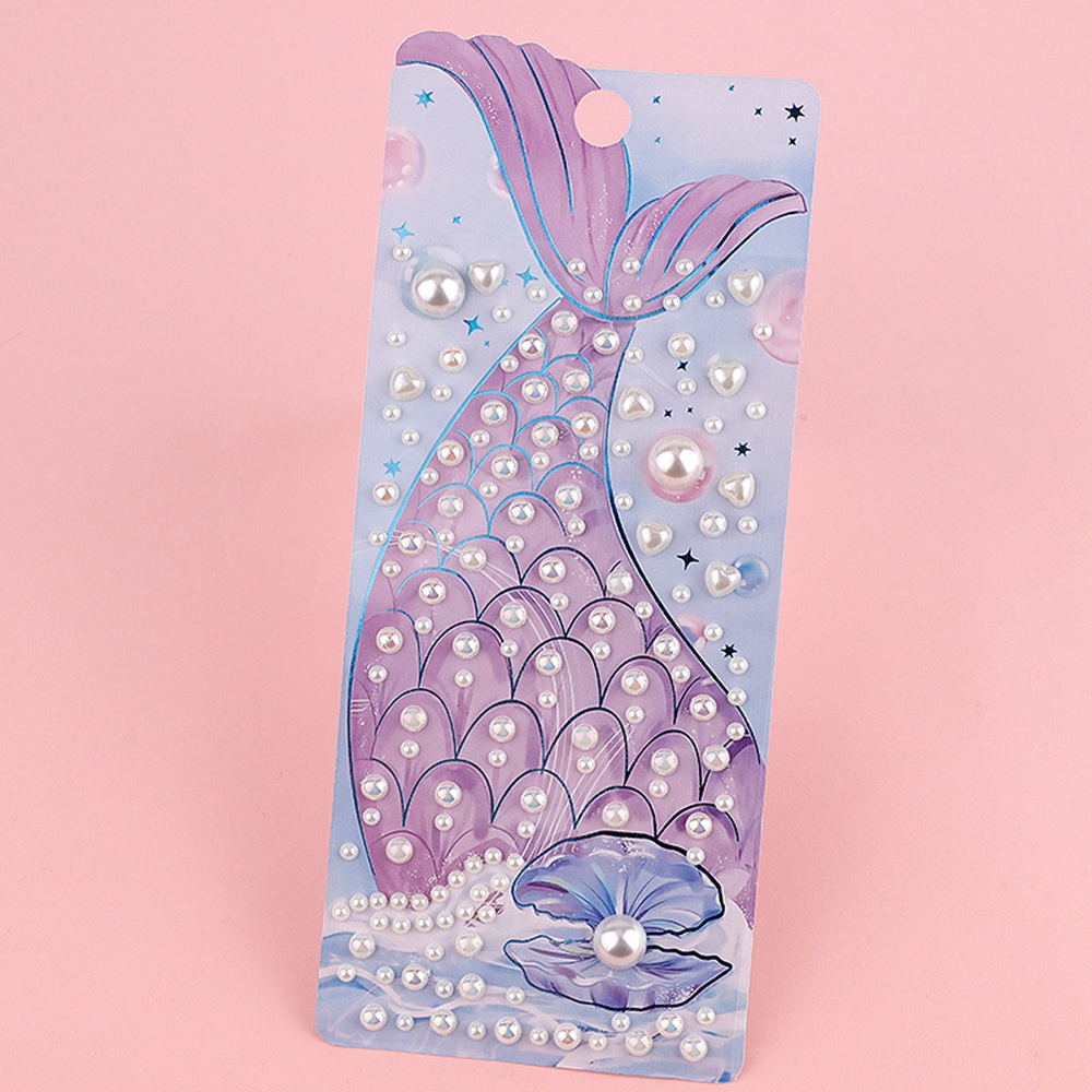 Miếng Dán Acrylic Hình Nàng Tiên Cá 3D Nhiều Màu Sắc Thời Trang