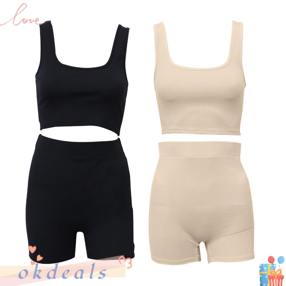 OKDEALS Bộ Trang Phục Thể Thao 2 Mảnh Thời Trang Dành Cho Nữ