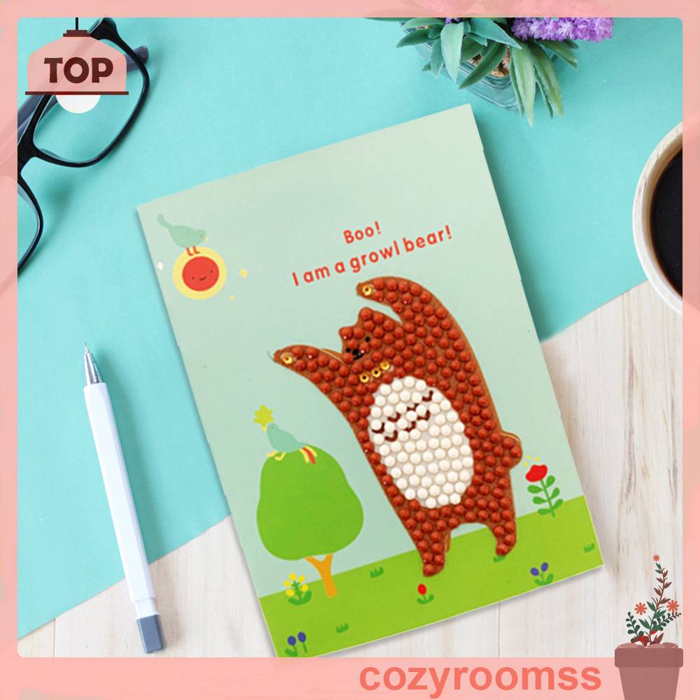 Set 8 Tấm Sổ Tay Phác Thảo Đính Đá DIY Sáng Tạo Đẹp Mắt