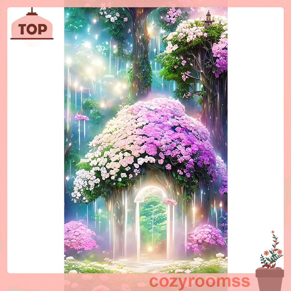 Tranh Đính Đá Kim Cương Toàn Bộ 5D DIY Hình Vẽ Cây Hoa