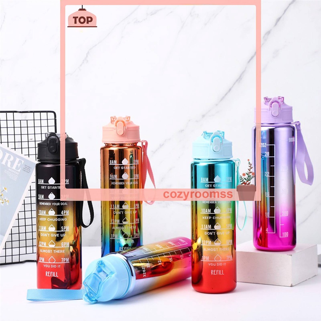 Bình Nước Thể Thao 280 + 900 + 2000ML Bằng Nhựa Có Ống Hút Tiện Dụng