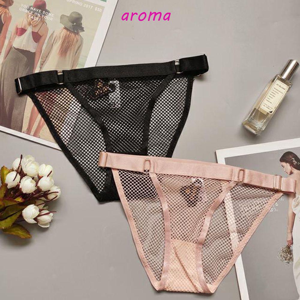 AROMA Quần Lót Nữ Dạng Lưới Không Đường May Thoáng Khí Thời Trang