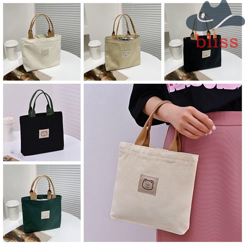 Túi Xách Canvas Cỡ Lớn Họa Tiết Hoạt Hình Dễ Thương Cho Nữ