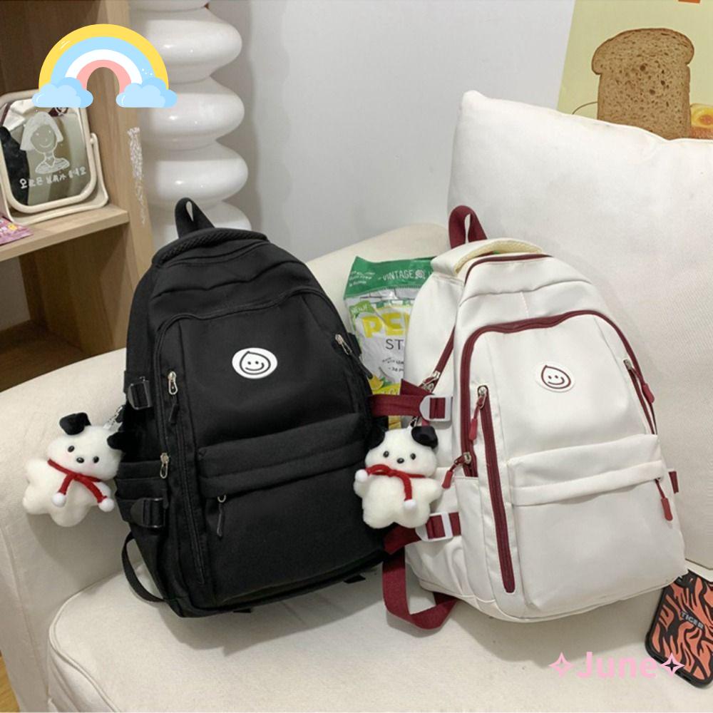 Ba Lô Dacron Sức Chứa Lớn Siêu Nhẹ Màu Trơn Tiện Dụng Mang Theo Du Lịch Cho Thanh Thiếu Niên