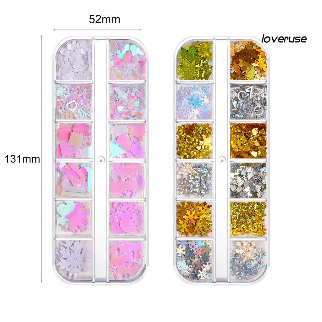 1 Hộp Sequin Siêu Mỏng Nhiều Màu Sắc Tươi Sáng Dễ Sử Dụng Trang Trí Móng Tay Charms