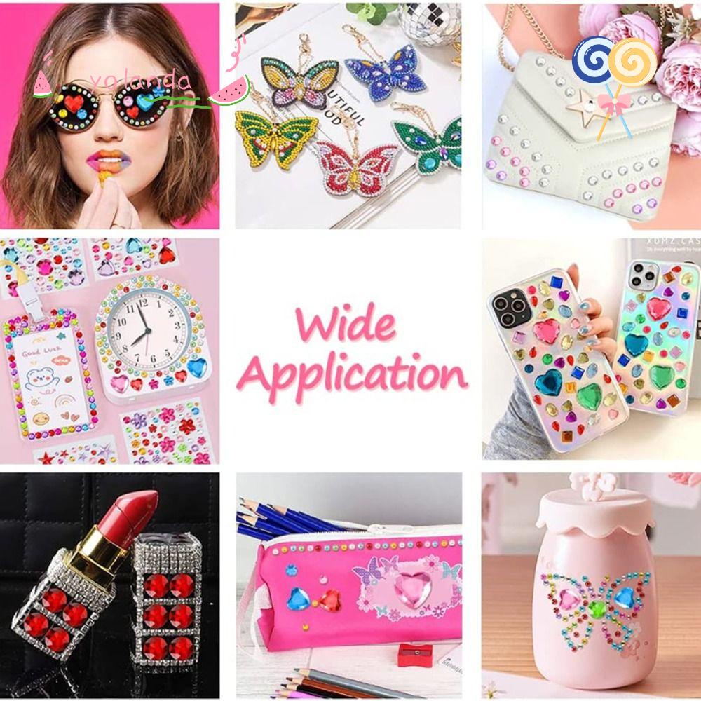 Hạt Đá Acrylic 3D Lấp Lánh Tự Dính Trang Trí Quần Áo Cho Nữ