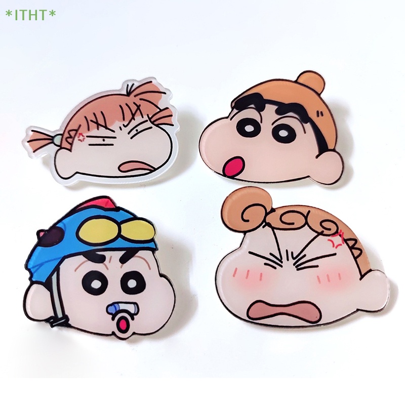 &gt; Tập Giấy Ghi Chú Bằng Acrylic Trong Suốt Họa Tiết Shin-chan Sáng Tạo Mới
