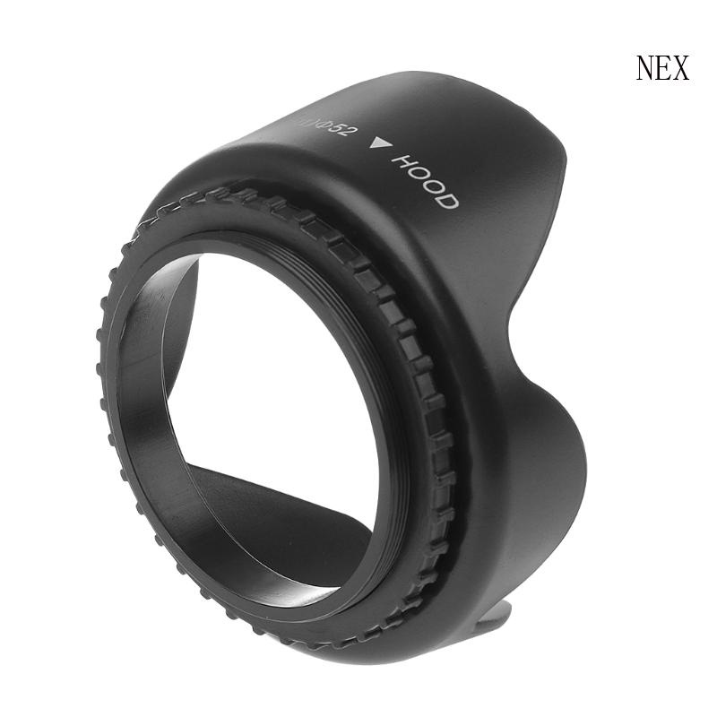 Loa Che Nắng Ống Kính Máy Ảnh DSLR Hình Cánh Hoa Ốc Vít 52mm