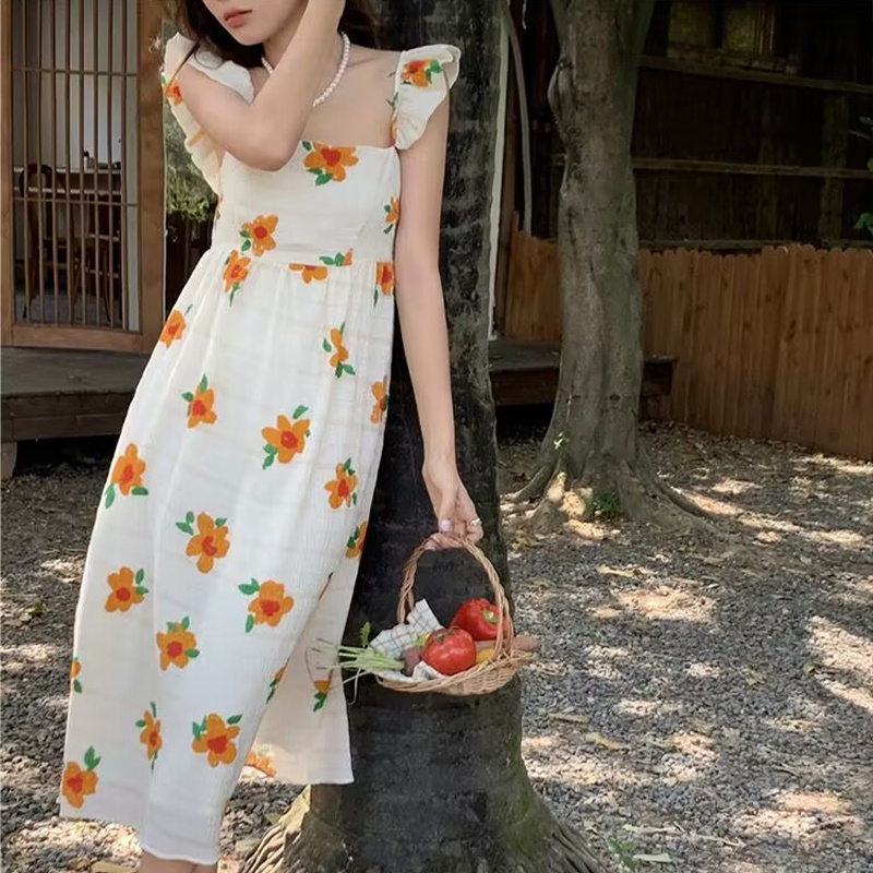 Đầm Cổ Vuông Thiết Kế Ngọt Ngào Thời Trang 2023 Cho Nữ