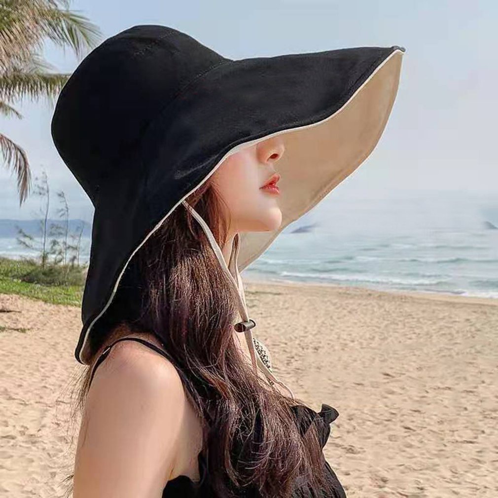 =Christmas=Sun Hat Women Wide Brim UPF 50+Anti-UV Protection Hiking Fisherman Cap