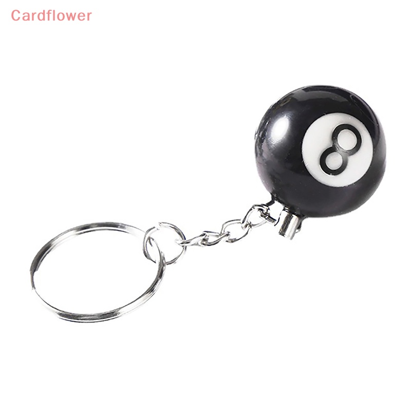 Móc Khóa Hình Quả Bida Số 8 Màu Đen Bằng Nhựa Resin 32mm Sáng Tạo Mới