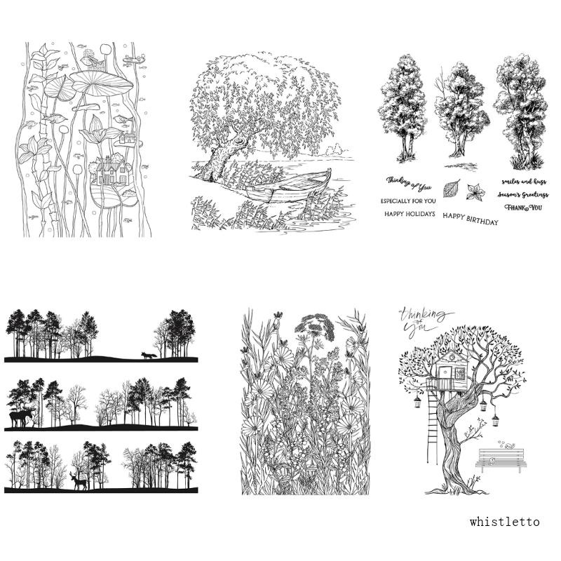 Con Dấu Silicone Trong Suốt Hình Hoa Sen Dùng Trang Trí Sổ Tay DIY