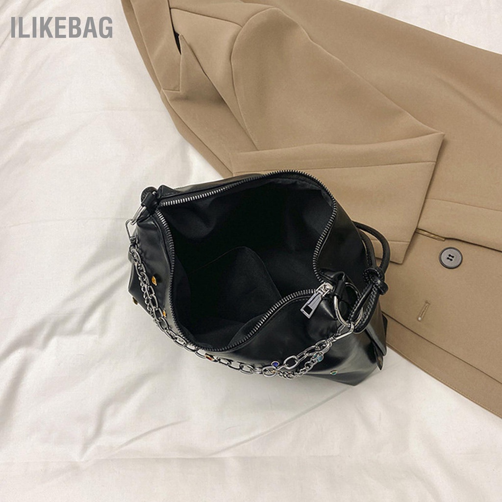 Ilikebag Túi Đeo Vai Nữ Đơn Da PU Thời Trang Đính Đá Decal Nhiều Màu Cho Mùa Hè