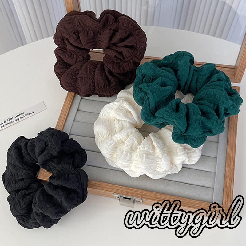 Dây Cột Tóc Co Giãn Màu Trơn Ngọt Ngào Cho Nữ