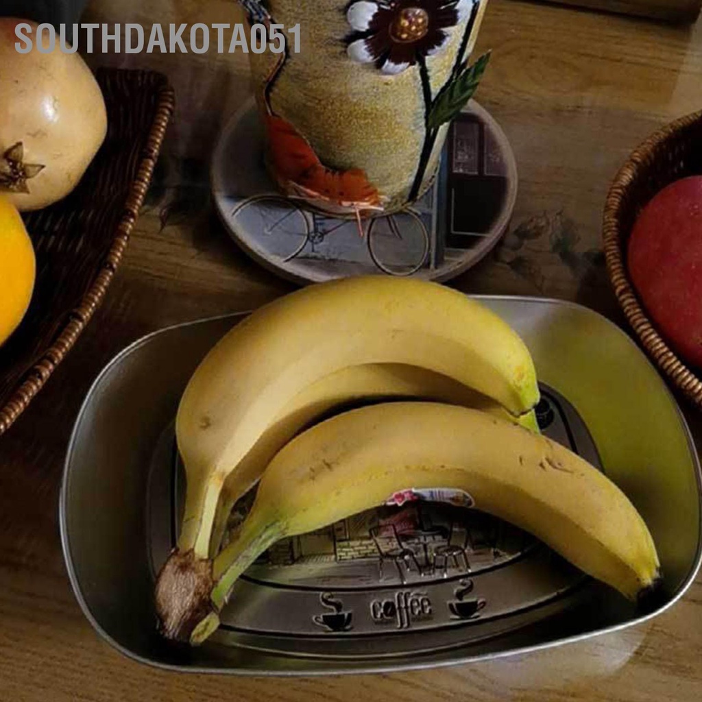 Southdakota051 Khay Đựng Hoa Quả Phong Cách Retro Thực Phẩm Thép Không Gỉ Công Suất Lớn Sâu Hơn Cỡ Nòng Tròn Các Góc Di Động Cắm Trại Bộ Đồ Ăn