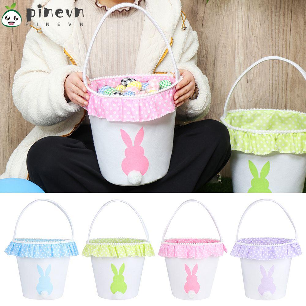 PINEVN Túi Đựng Kẹo Vải Cotton Hình Tai Thỏ
