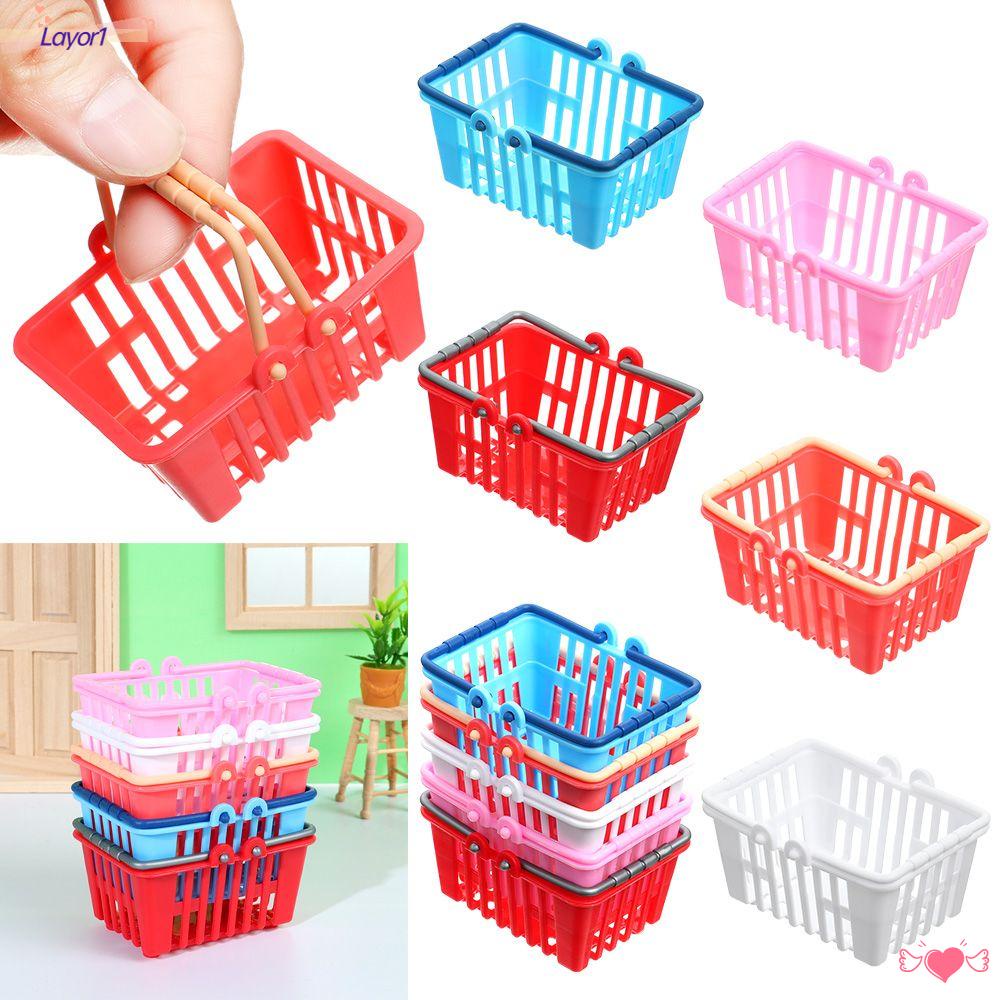 LAYOR1 Mô Hình Giỏ Mua Sắm Mini Trang Trí Nhà Búp Bê