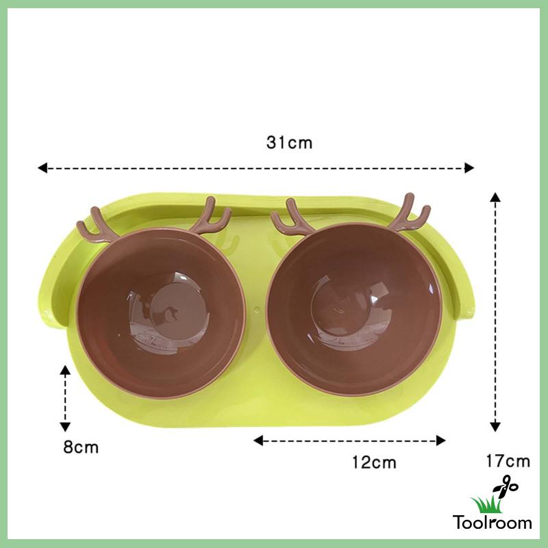 Bát Đựng Thức Ăn Nước Uống Hai Ngăn Có Thể Uốn Cong Cho Thú Cưng