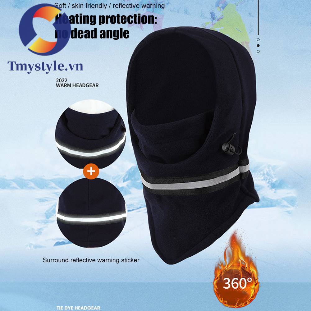 Mũ Balaclava Lót Lông Cừu Giữ Ấm Thời Trang Mùa Đông Cho Nam Và Nữ