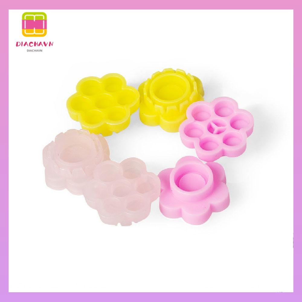 DIACHAVN Bộ 100 Cốc Đựng Lông Mi Giả Hình Hoa Hồng / Đỏ / Vàng Dùng Một Lần