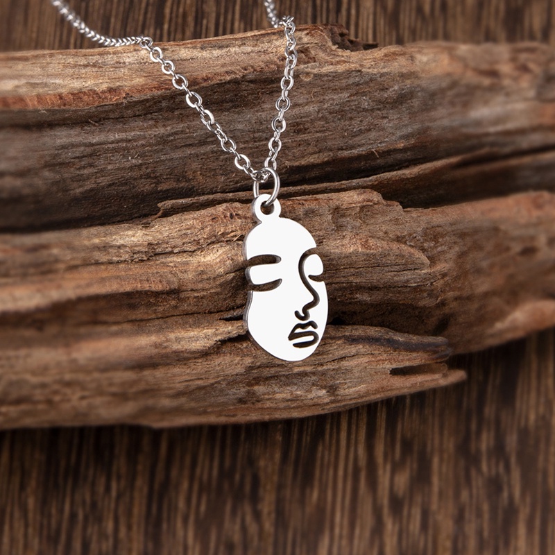 Ygt Vòng Cổ Choker Bằng Thép Không Gỉ Mặt Trừu Tượng Tinh Tế Thời Trang Cho Nữ