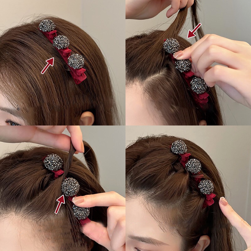 Kẹp Tóc Đính Đá Thời Trang Vintage Cho Nữ