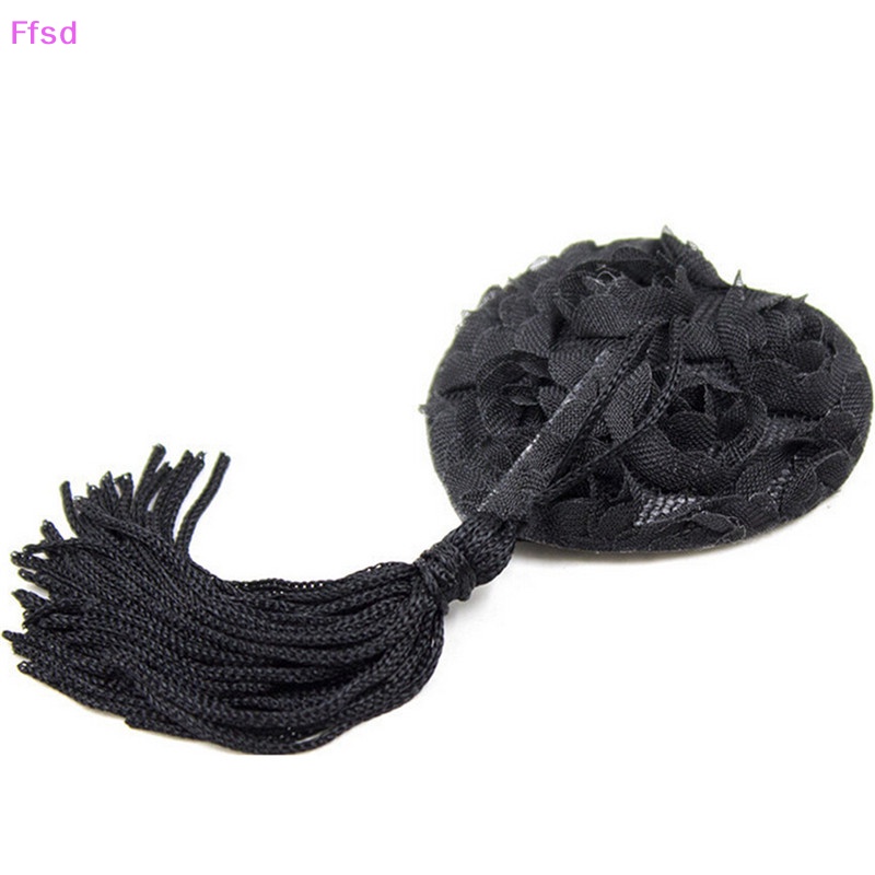 1 Cặp Miếng Dán Ngực Tua Rua Hình Trái Tim Đính Kim Sa Lấp Lánh Quyến Rũ