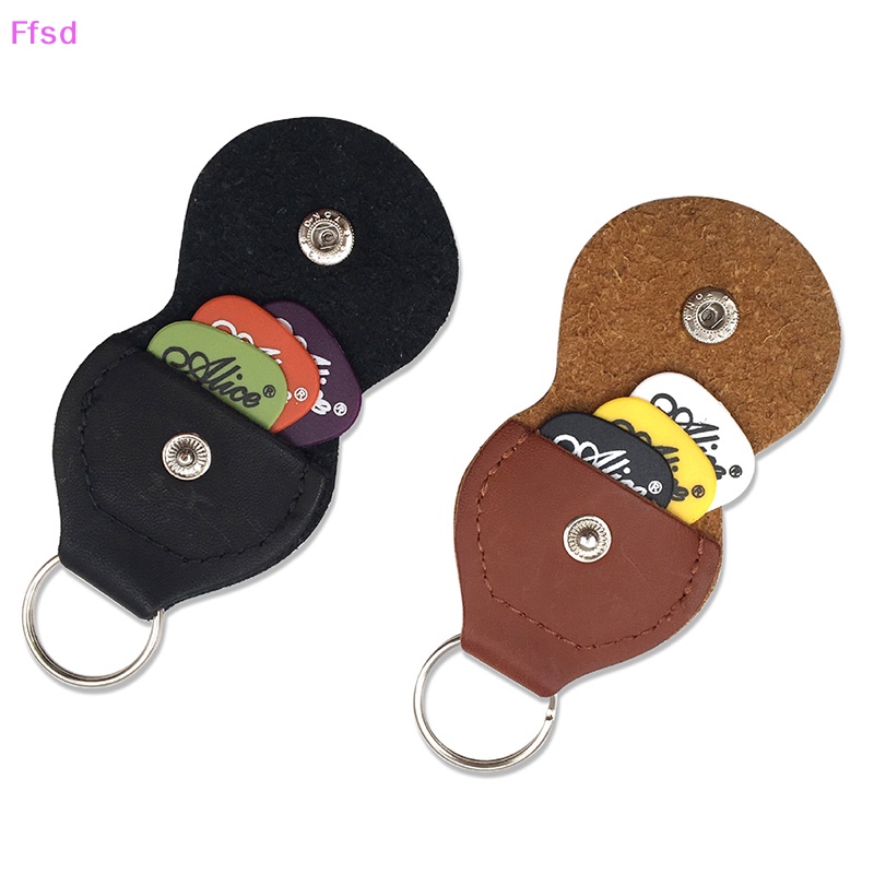 Túi Da Thật Đựng Miếng Gảy Đàn Guitar Gắn Móc Khóa Tiện Dụng