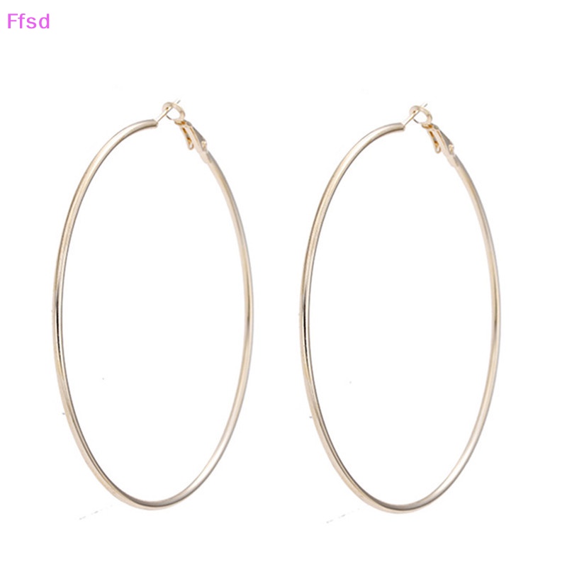 {Ffsd} Khuyên Tai Vòng Tròn Lớn Mạ Vàng Gợi Cảm Cho Nữ * Bán Chạy