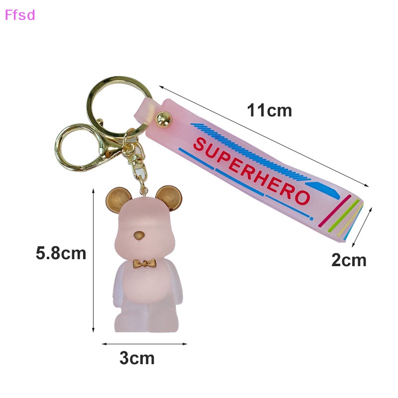 Móc Khóa Xe Hơi / Móc Chìa Khóa Hình Gấu Thắt Nơ Trong Suốt Đáng Yêu Hợp Thời Trang Cho Nữ {Ffsd}